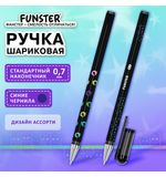 Ручка шариковая с принтом FUNSTER (ФАНСТЕР) STICK "BLACK CAT", СИНЯЯ, SOFT TOUCH покрытие, узел 0,7 мм, линия 0,35 мм, 144391