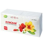 Салфетки бумажные, 250 шт., 24х24 см, ЛАЙМА, белые, 100% целлюлоза, 128728