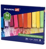 Пастель сухая художественная BRAUBERG ART CLASSIC, 36 цветов, квадратное сечение, 182093