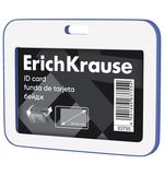 Бейдж горизонтальный ERICH KRAUSE (85х54 мм), корпус белый с синим, 63755
