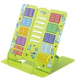 Подставка для книг и учебников большая BRAUBERG KIDS "Funny Pigeons" с таблицей умножения, регулируемый угол наклона, металлическая, 238961