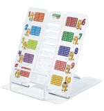 Подставка для книг и учебников большая BRAUBERG KIDS "Кот-Энтузиаст" с таблицей умножения, регулируемый угол наклона, металлическая, 238959