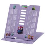 Подставка для книг и учебников BRAUBERG KIDS mini "Monsters" с таблицей умножения, регулируемый угол наклона, металлическая, 238976