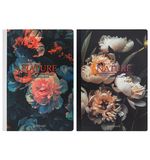 Тетрадь А4 96 л. BRAUBERG, на сшивке с корешком, клетка, обложка картон, "Flowers", 405286