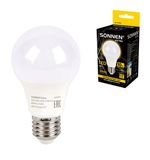 Лампа светодиодная SONNEN EXTRA, 10 (85) Вт, Е27, груша, теплый белый, 30000 ч, LED A60-10W-2700-Е27, 457891