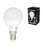 Лампа светодиодная SONNEN EXTRA, 7 (60) Вт, E14, шар, нейтральный белый, 30000 ч, LED G45-7W-4000-Е14, 457908