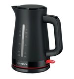 Чайник BOSCH TWK3M123, 1,7 л, 2400 Вт, закрытый нагревательный элемент, пластик, черный