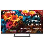 Телевизор SKYWORTH 55Q67H, 55" (140 см), QLED+, 3840x2160, 4K, 16:9, Google TV, Wi-Fi