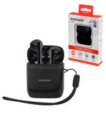 Наушники беспроводные TWS вкладыши с микрофоном, SONNEN EP-BH10B, Bluetooth 5.3, черные, 514122