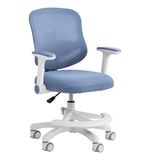 Кресло детское с подставкой для ног BRABIX KIDS "MG-215", сетка/ткань TW, голубое, 533312