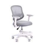 Кресло детское с подставкой для ног BRABIX KIDS "MG-215", сетка/ткань TW, серое, 533313