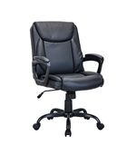 Кресло BRABIX "Forex EX-529", экокожа, разборное пятилучие, черное, 532980