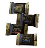 Шоколад порционный KONFESTA горький 68%, 72%, 85%, 90% какао, 1100 г (220 штук по 5 г)