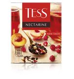 Чай TESS "Nectarine" черный с персиком и земляникой, 100 пакетиков в конвертах по 1,8 г, 1988-09