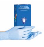 Перчатки нитриловые смотровые 50 пар (100 шт.), голубые, SAFE&CARE ZN302, размер M (средний), ЧЗ