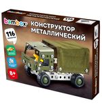 Конструктор металлический "Военный грузовик", с подвижными деталями, 116 элементов, BAMBOX (БАМБОКС), 666362