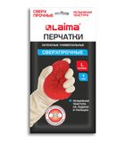 Перчатки МНОГОРАЗОВЫЕ латексные LAIMA "ULTRA" СВЕРХПРОЧНЫЕ, бежевые, размер L (большой), вес 96 г, 700548
