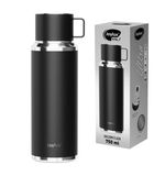 Термос 0,75 л JOYLUX (ДЖОЙЛЮКС) ULTRA, нержавеющая сталь SUS316, крышка/кружка, питейник, сито, черный матовый, 700314