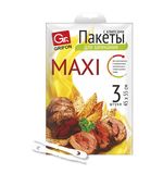 Пакеты для запекания с клипсами MAXI, 45х55 см, 15 мкм, 3 шт., GRIFON, 101-212