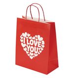 Пакет подарочный (1 штука) 26х13х32 см (L) "Love Kraft", крафт, ЗОЛОТАЯ СКАЗКА, 700843
