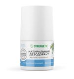 Дезодорант 50 мл, SYNERGETIC "Без запаха", роликовый, натуральный, 300015