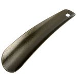 Ложка (рожок) для обуви с ушком МЕТАЛЛИЧЕСКАЯ 15 см, антик БРОНЗА, SHEGRA (ШЕГРА), LUXE, 702513