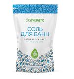 Соль для ванн 1 кг, SYNERGETIC "Детокс и расслабление", морская, натуральная, 300011