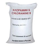 Средство дезинфицирующее ХЛОРАМИН-Б технический, Россия, пакет 300 г, АКВА, честный знак