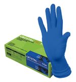 Перчатки нитриловые смотровые сверхпрочные CRYSTAL PRO MAX 50 пар (100шт), размер L,, CRYMAX-03