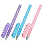 Ручка гелевая с грипом BRAUBERG "VIVID PASTEL", СИНЯЯ, корпус ассорти, игольчатый узел 0,5 мм, линия письма 0,35 мм, 144539