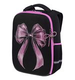 Ранец BRAUBERG LIGHT, 1 отделение, с брелком, "Chic bow", 36х26х13 см, 274386
