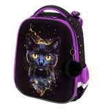 Ранец BRAUBERG ORIGINAL, 2 отделения, с брелком, "Galactic cat", 38х29х16 см, 274403