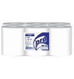 Полотенца бумажные с центральной вытяжкой 275м, PROtissue (M2) LITE, 1-сл,белые, КОМПЛЕКТ 6 рул,С195