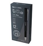 Ручка гелевая с грипом BRAUBERG "BLACK VIVID", ЧЕРНАЯ, корпус SOFT-TOUCH, пишущий узел 0,5 мм, линия письма 0,35 мм, 144541