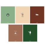 Тетрадь А5 96л. HATBER скоба, клетка, Soft-touch ламинация, Coffee Story (микс в спай, 96Т5лВ1