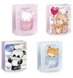 Пакет подарочный (1 штука) 26х13х32 см (L), "Lovely Animals", ассорти, глиттер, ЗОЛОТАЯ СКАЗКА, 700816