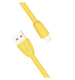 Кабель силиконовый USB-Lightning 8 pin, 1 м, VIXION PRO VX-12i, для зарядки и передачи данных, желтый, 02984, БП-00000966