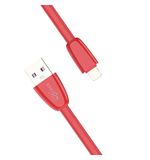 Кабель силиконовый USB-Lightning 8 pin,1м, VIXION PRO VX-12i, для зарядки и передачи данных, красный, 02977, БП-00000967