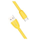 Кабель силиконовый USB-Type-C, 1 м, VIXION PRO VX-12c, для зарядки и передачи данных, желтый, 03035, БП-00000961