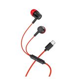 Наушники с микрофоном (гарнитура) VIXION PRO VS-30, проводные, 1,2 м, Type-C, красный, 03431, БП-00001069