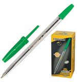Ручка шариковая CORVINA (Италия) 51 "Classic", корпус прозрачный, узел 1 мм, линия 0,7 мм, зеленая, 40163/04