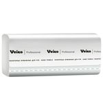 Полотенца бумажные 250 шт., VEIRO Professional (Система H3), комплект 20 шт., Basic, белые, 21х21,6, V, KV104