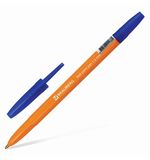 Ручка шариковая BRAUBERG "Carina Orange", корпус оранжевый, узел 1 мм, линия 0,35 мм, синяя, 141668