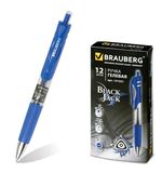 Ручка гелевая автоматическая BRAUBERG "Black Jack", трехгранная, узел 0,7 мм, линия 0,5 мм, синяя, 141551