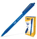 Ручка шариковая автоматическая BIC "Round Stic Clic", корпус тонированный синий, узел 1 мм, линия 0,32 мм, синяя, 926376