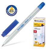 Ручка шариковая масляная BRAUBERG "Olive Pen", корпус прозрачный, узел 0,7 мм, линия 0,35 мм, синяя, 141476