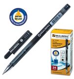 Ручка шариковая масляная BRAUBERG "Profi-Oil", корпус с печатью, узел 0,7 мм, линия 0,35 мм, черная, 141633