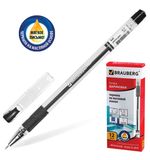 Ручка шариковая масляная BRAUBERG "Max-Oil", игольчатый узел 0,7 мм, линия 0,35 мм, черная, 142142