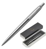 Ручка подарочная шариковая PARKER "Jotter Core Stainless Steel CT", серебристый корпус, хромированные детали, синяя, 1953170
