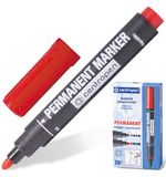 Маркер перманентный (нестираемый) CENTROPEN, круглый наконечник 2,5 мм, красный, 8566,8866/1